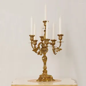 Lampy stołowe Europejski salon dekoracyjny mosiądz świecę biurko światło główne sypialnia sof