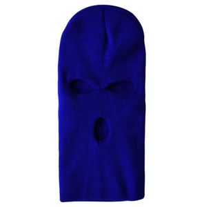 Balaclava 100 Whole Acrylic Blank Dust Proof Cap Three Hole Winter Knitted Girl Ski Mask OEHH9084967