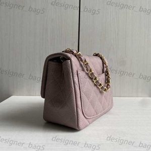 10A Spiegelqualität Designer -Beutel Kaviar Musterkette Tasche Kleine duftende valte Fette Jungen kleiner Größe 17 kleiner quadratischer Beutel Diagonale Straddle -Umhängetaschen