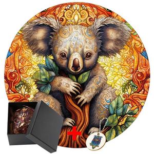 Rätsel Koala Kinder Spielzeug Unterhaltung Montessori Holzrätsel Erwachsener Gehirntrainer Erwachsener Holz Puzzle Bildungsspiel DIY Jigsaw Y240524