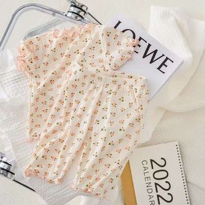 Children's Sleepwear Clothes Set Kids Baby Summer Outdoor Home Wear 2024 Fashion Casual Toddler Infant Girls Korean Suit L2405