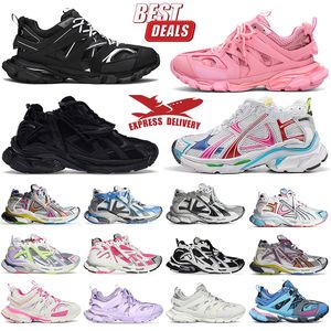 Роскошный дизайнер бренд Runner 7 7.5 3.0 кроссовки для мужчин Женщины Тройные белые черные розовые бегуны.
