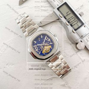 Zegarek Pekphilippe Men Designer zegarki Wysokiej jakości pomarańczowy 5968 Automatyczny ruch 43 mm PP Pasek ze stali nierdzewnej Wodoodporny szafir 496