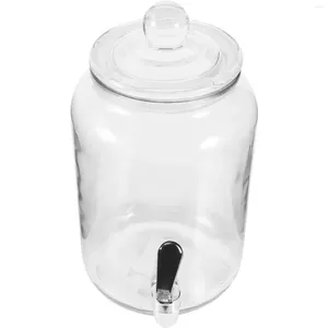 マグカルジャル瓶自動水ディスペンサーとスピゴットタンクティーピッチャー密閉缶ガラス飲料ボトル