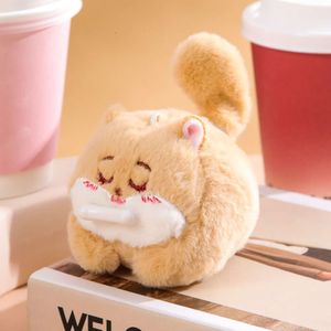 1PCS Śliczne Brador Cat Tail Wózek kluczyka wisiorka lalka dla dzieci Prezent Cartoon Animal Dog Plush Toys