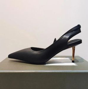New Luxury Elegant Denim Padlock Pointy Naked Sandal Cut-Outs metal carved heel dove grey Round Toes Heel Dress Shoes Black Designer Womens Sandals Ankle Strap Pumps