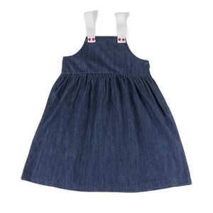 Girl's Dresses Clothing Sets Girls blue denim dress stand girls pajamas seasonal childrens casual clothing childrens clothing denim blue jacket WX5.23