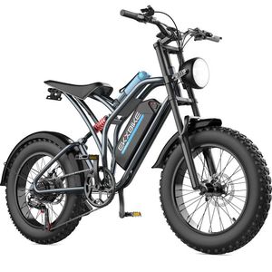 Велосипеды Sluda T1 Электрический велосипед 20 дюймов * 4,0 Жирная шина 1000W250W Мотор 48V20AH Лития аккумуляторная батарея Электрическая велосипед