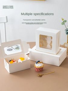 Padony Cupcake Box mit transparenten Deckel 2/4/6 Slot -Verpackungskästen für hausgemachte Cupcakes Gebäckkästen Versorgung 20pcs/Los kostenloser Versand