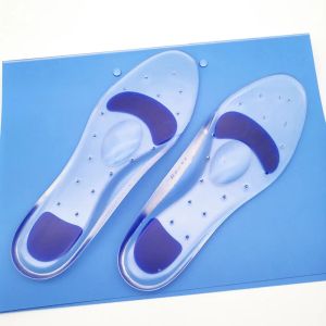 Silikon jel ortopedik solar kadınlar yüksek topuk ayakkabıları düz ayak kemeri destek pedleri ayakkabı ekleri şeffaf masaj içi