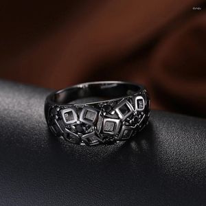 Clusterringe Garilina Fashion Schmuck Schmuck schwarzer CZ Ring für Frauenpistole Party Jubiläum AR2179