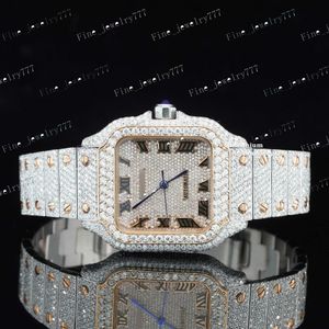 Best Selling Branded Iced Out Moissanite Watch Hip Hop Bust Down Watch For Women Automatic Watch At Wholesales Price
