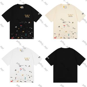 GalleryDept 24SS Vintage Gallrey Tee Departamento de tinta lavada tinta de mão Hand Tokyo Japão Japão Impresso camarista de logotipo solto Hip hop unissex de manga curta 6007 xkl