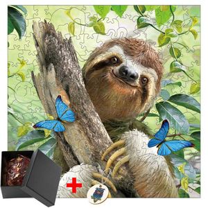 Puzzles Sloth Toys Building Blocks Montessori Jigsaw Wooden Puzzle Animals Wood Brain Teaser Puzzl Toy Children Logic Games Model Hobby Y240524