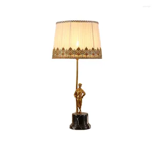 Table Lamps DINGFAN Brass Lamp Holder Restaurant Bedroom Luxury Gold Night Light El Bedside Lights