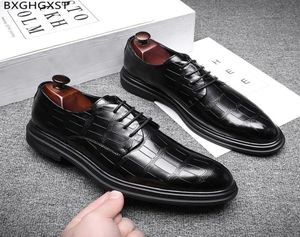 Dress Shoes Brown Men Black Oxford Leather Italian Wedding For Man 2021 Chaussure Homme Zapatos De Hombre Sapato7264143