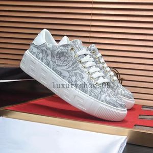 Allover Greca sports shoes MEN pattern LOGO Fashion Show pattern cover canvas couple office Casual Shoes Low top designer fashion canvas shoes 5.23 03