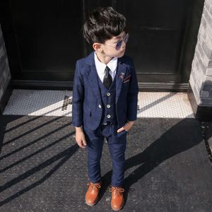 Baby Boys Wedding Party Costume Blazer Vest Pants Dzieci Formalne garnitury UBROW KILD SZKOŁA Ukończenie Kardyta Teenage Ceremon