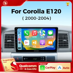 DVD de carros Radio Multimedia Player para Toyota Corolla E120 2001 2002 2003 2004 Android 12 CarPlay CarPlay CarPlay CarPlay estéreo DSP