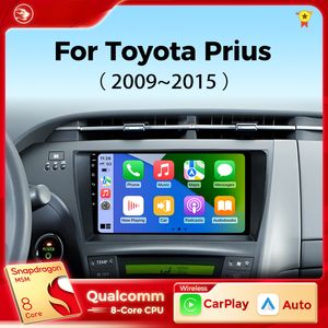 DVD de carro estéreo para Toyota Prius XW30 Multimídia 2009-2015 Player CarPlay 2din GPS Android Radio Navigation no 2din DVD