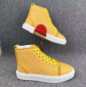 10A+2024 New Print Letters Correctly Flat Bottom Crescent Sole High Top Shoes Men's Shoes Casual Shoes Sports Shoes Leather Shoes 5 Colors