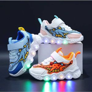 Athletic Outdoor Athletic Outdoor LED childrens coach cartoon boy casual sports shoes boy sports shoes girl mesh breathable shoes WX5.22745252