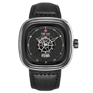 Kademan Brand Trendy Fashon Cool Large Dial Mens Watches Quartz Watch Kalendern noggrann restid Företag Male Wristwatches 231f