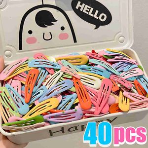 Hair Accessories Hair Accessories 10/40Pcs Womens Color Hair Clip Fashion Solid Color Childrens Hair Clip Accessories Buckle Metal Bucket Hair Clip Bobby Pin WX5.22