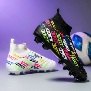 Bambini scarpe da calcio colorate per donne uomini high top tf stivali da calcio per bambini tacchette di allenamento professionale per bambini