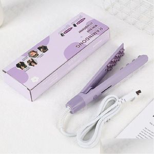 Prostownicy włosów puszyste prostownica Curling Iron 3D Siostka Skurska ujemna jonowa jon falista ceramiczny styl perm kukurydzy do otujq