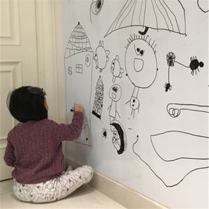 Blackboard Stickers Chalk Board Removable PVC Draw Mural Decor Art Chalkboard Wall Sticker for Kids Rooms Durable 45 x 100cm