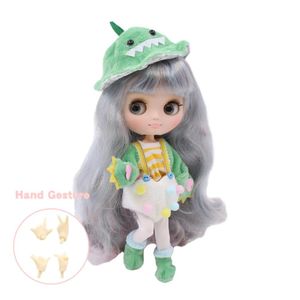 Dolls Icy Dbs Blyth Bjd Middie Doll 20Cm Customized Glossy Face Matte Nudedoll Or Fl Set Explode Hair And Hand Gesture As Gift Drop De Ota7X