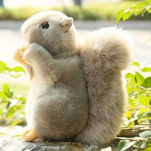 Animali di peluche imbottiti 20 cm Simulazione di peluche giocattoli da scoiattolo kaii Animali di peluche foresta bambola scoiatto