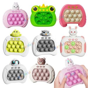 Decompression Toy Upgraded Electronic Pop Push Childrens Press Handle Fidget Toy Quick Push Game Squeeze Relief Toy Whac Aole Toy Sensor Toy S