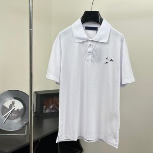 Schwer gemachtes 24SSS Europa Brief Stickstift Pin Polos T -Shirt Mode Kurzarm Tee Männer T -Shirts 0522