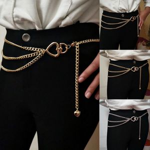 Fashion Retro Chain Belts For Women Waistbands Girdle Pants Chain Multilayer Long Tassel Party Jewelry Dress Waist Belts 297S