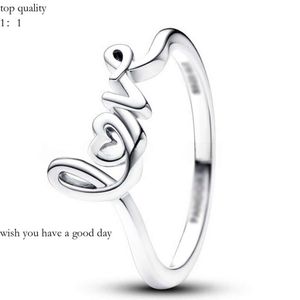 Pandoras Ring Plating 925 Silver Designer Jewelry New Sparkling Love Fairy Gold Ring Couple Ring Gift 415