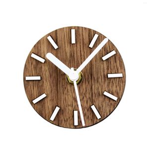 Relógios de parede Relógio de madeira rústico Relógio de madeira silencioso de madeira vintage de madeira para cozinha quarto quarto de quarto