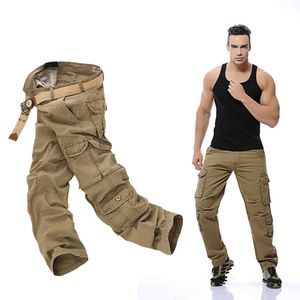 New Men's Water Washed Workwear with Multiple Bags for Leisure Large Size Pants M524 68