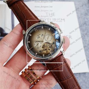 Patekphilippeウォッチ大型フライホイール完全自動機械40mmサイズの豪華な時計男性のためのステンレススチールバンドビジネスサファイアB27b