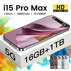 15 Pro Max 휴대폰 7.3 인치 스마트 폰 4G LTE 스마트 폰 16GB RAM 1TB 카메라 48MP 108MP 옥타 코어 안드로이드 휴대폰