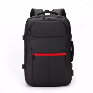 Backpack Fashion Travel Storage Bag Multi-functional Men's Business Computer With Expandable Usb Charging Oxford Cloth