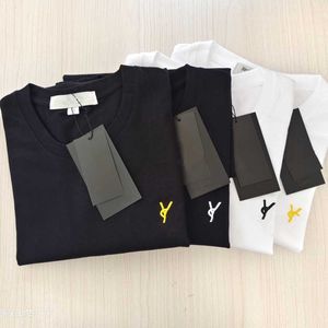 女性のTシャツレディースコットン刺繍トップスデザイナーTシャツカジュアルストリートウェアショートスリーブクルーネックファッション衣類ピュアコンフォート7I