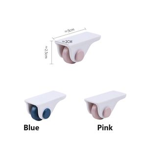 4 PCs Mini Storage Box Casters Furniture Sliding Rollers Trash Can Self-adhesive Pulley Home No Noise No Scratches Box Wheels