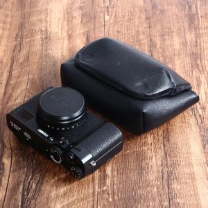 Portabel PU -läder Kompakt digitalkamerapåse Fall för Fujifilm Fuji X100V X100F X100T X100S XF10 X70 Cameras Pouch Shell