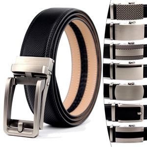 Belts 2021 Style Brand Simple Casual Men's Leather Belt Designer Luxury Cowhide Ratchet High Quality Alloy Automatic Buckle 191A