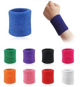 Bracciali da polso per polso di sudore di cotone di alta qualità Bracciali sportivi Attrezzatura in stoffa Terry Supporto protettivo in fase di sudore di pallacanestro Fitness3556581