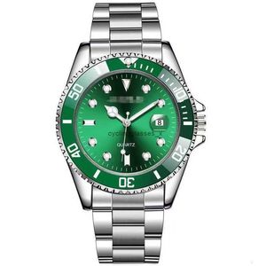 Steel Band Calendar Green Water Ghost Watch Mens Business Internet Celebrity Live Broadcast Gift Quartz