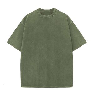 Tasarımcı Erkek Kadın Tişört Tişörtleri Tees Teps Pamuklu Ağır Vintage Düz Renk Siyah Gri Büyük Boy Gevşek Kısa Kol Giysileri 824 BF7