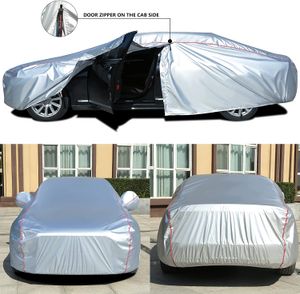 Coperchio di auto universale design con cerniera con cerniera impermeabile copertina per auto antivento UV per tutti i clima berlina berlina in fit outdoor